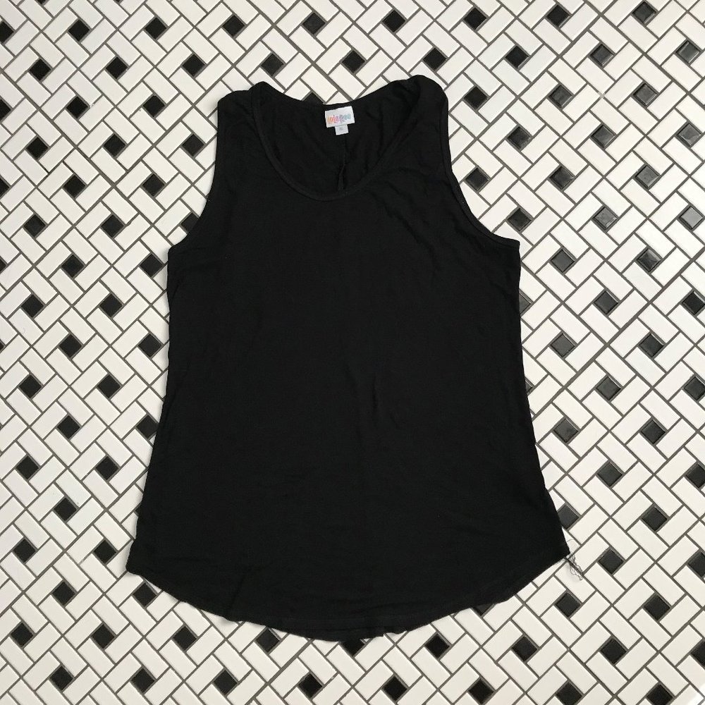 EUC LuLaRoe Solid Black Tank Top XL